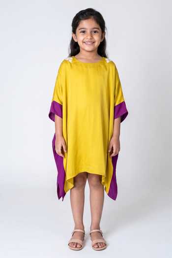 Neora By Nehal Chopra Colour Block Kaftan For Kids