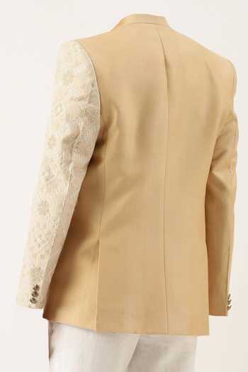 Mayank Modi - Men Silk Embroidered Bandhgala For Kids