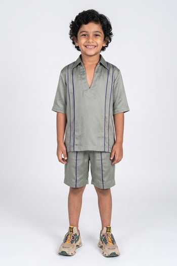 Neora By Nehal Chopra Pipe Work T Shirt For Kids