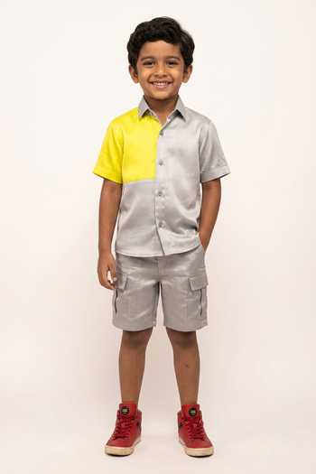 Neora By Nehal Chopra Button Down Casual Shirt For Kids