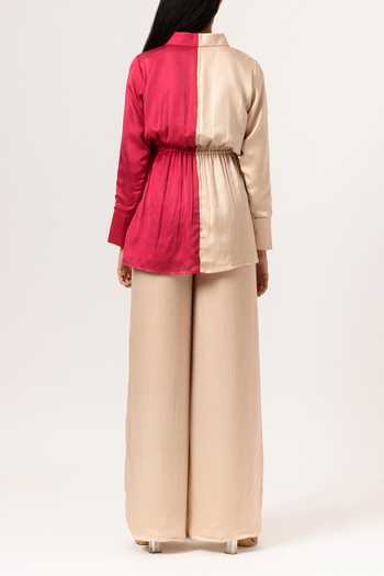 Neora By Nehal Chopra Full Sleeve Color Block Top For Kids