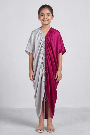 Neora By Nehal Chopra Asymmetrical Cape For Kids