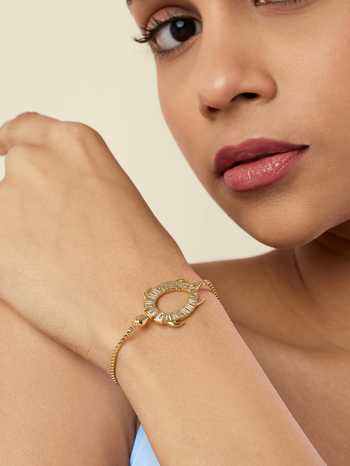 Shop_Isharya_Gold Plated Koorma Cuff Bracelet _Online_at_Aza_Fashions