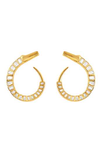 Isharya Axo Front Back Earrings 
