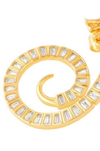 Buy_Isharya_Gold Plated Indian Ram Statement Stud Earrings _Online_at_Aza_Fashions