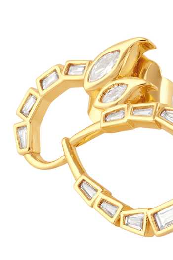 Buy_Isharya_Gold Plated Khargosha Statement Studs _Online_at_Aza_Fashions