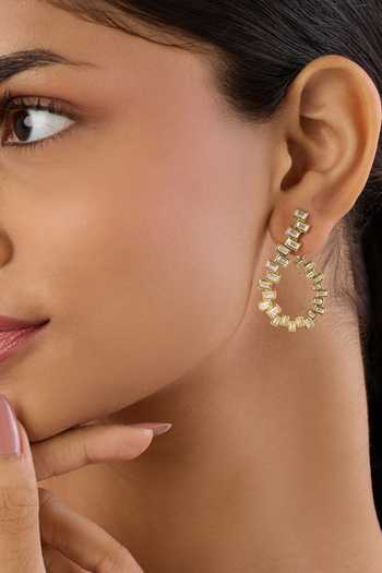 Shop_Isharya_Gold Plated Vaan Statement Earrings _Online_at_Aza_Fashions