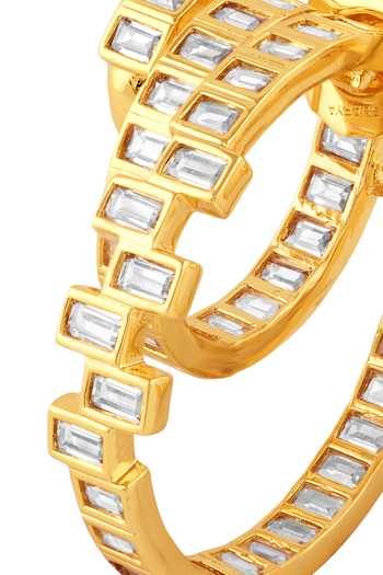 Buy_Isharya_Gold Plated Aevy Triple Hoops _Online_at_Aza_Fashions
