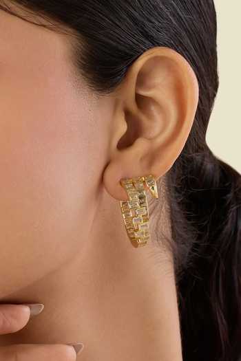 Shop_Isharya_Gold Plated Aevy Triple Hoops _Online_at_Aza_Fashions