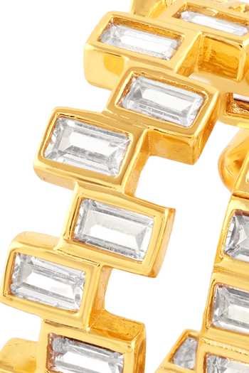Buy_Isharya_Gold Plated Pavi Double Hoops _Online_at_Aza_Fashions