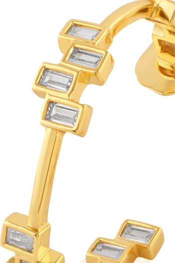 Buy_Isharya_Gold Plated Leel Statement Earrings _Online_at_Aza_Fashions
