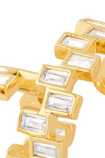 Buy_Isharya_Gold Plated Zooma Statement Earrings _Online_at_Aza_Fashions