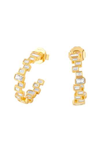Isharya_Gold Plated Rasa Statement Earrings _Online_at_Aza_Fashions
