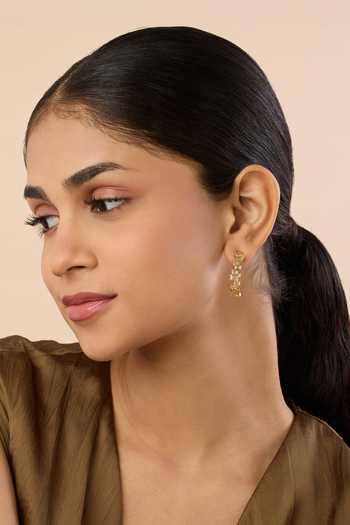 Shop_Isharya_Gold Plated Rasa Statement Earrings _Online_at_Aza_Fashions
