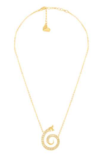 Isharya Vaanar Embellished Pendant Necklace 
