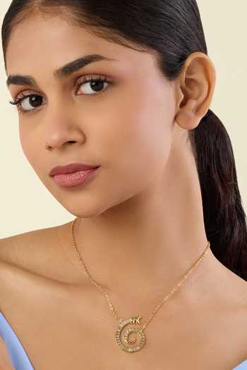 Isharya Vaanar Embellished Pendant Necklace 