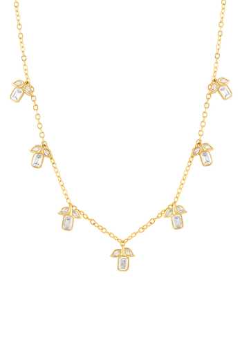 Isharya_Gold Plated Phool Stationed Choker _Online_at_Aza_Fashions