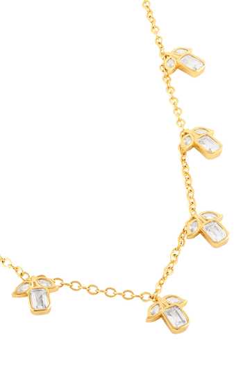 Buy_Isharya_Gold Plated Phool Stationed Choker _Online_at_Aza_Fashions