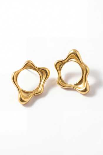 Mnsh Fluid Line Stud Earrings 
