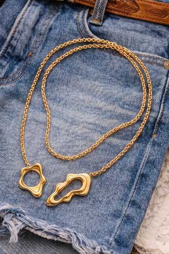 Mnsh Gold Plated Lariat Drop Necklace at Aza Fashions Mnsh_Gold Plated Lariat Drop Necklace _at_Aza_Fashions