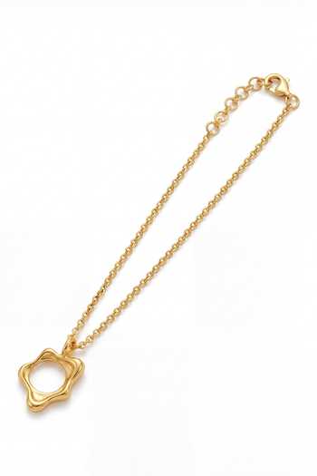 Mnsh_Gold Plated Aura Flow Pendant Necklace _Online_at_Aza_Fashions