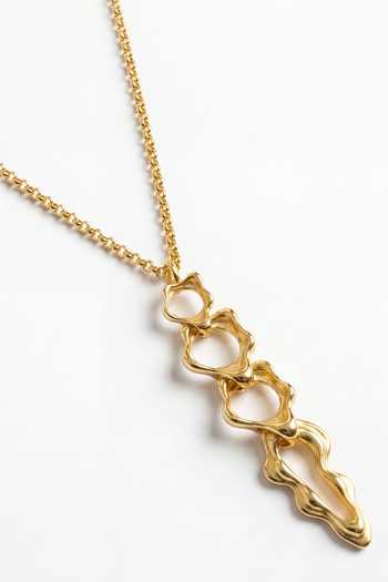 Mnsh Gold Plated Fluid Pendant Necklace Online at Aza Fashions Mnsh_Gold Plated Fluid Pendant Necklace _Online_at_Aza_Fashions