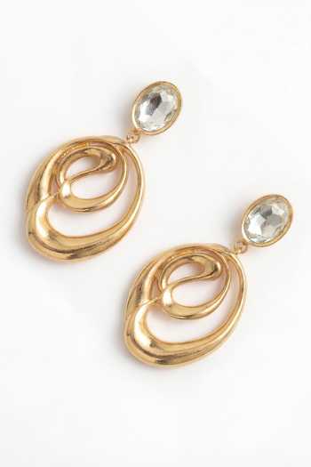 Mnsh Mirror Stone Earrings 