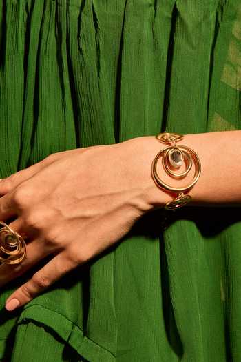Mnsh_Gold Plated Mirror Stones Bracelet _Online_at_Aza_Fashions