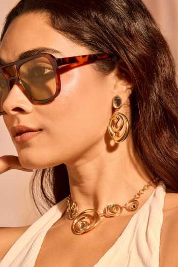 Buy_Mnsh_Gold Plated Mirror Stone Choker _Online_at_Aza_Fashions