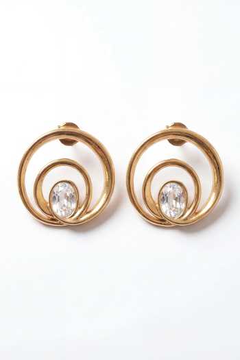 Mnsh Wave Curve Stud Earrings 