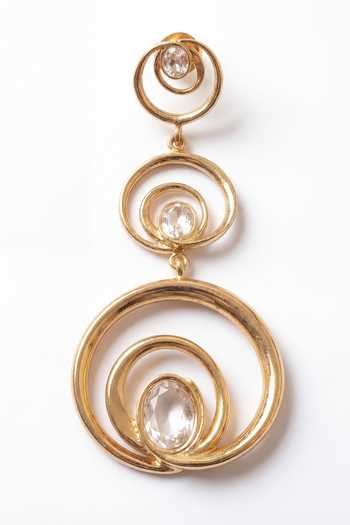 Mnsh Gold Plated Wave Trio Earrings Online at Aza Fashions Mnsh_Gold Plated Wave Trio Earrings _Online_at_Aza_Fashions