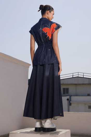 Shahin Mannan Denim Circular Skirt 