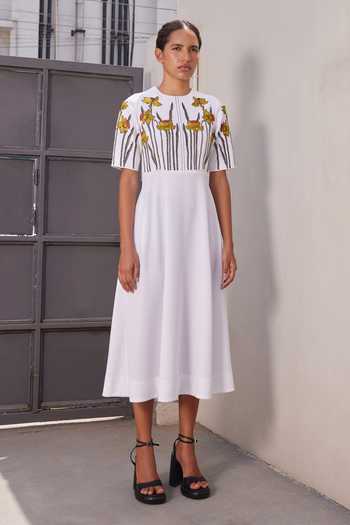 Shahin Mannan Narcissus Garden Midi Dress 