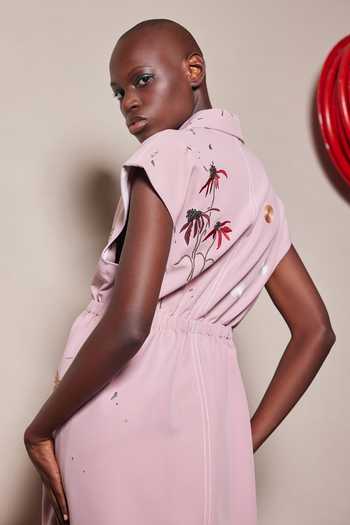 Shahin Mannan Heart Telephone & Text Robe Dress 