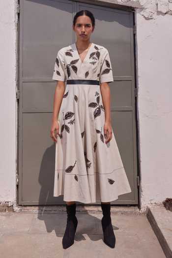 Shahin Mannan Drifting Branches Circular Dress 