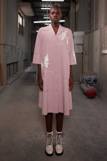 Shahin Mannan Fading Butterflies Flared Dress 