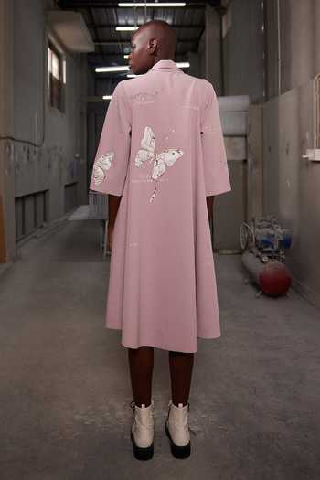 Shahin Mannan Fading Butterflies Flared Dress 