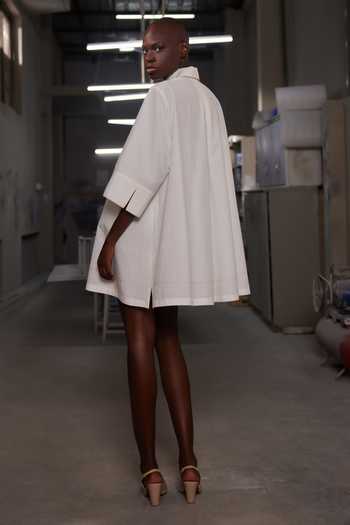 Shahin Mannan Big Fish Button Down Tunic Dress 
