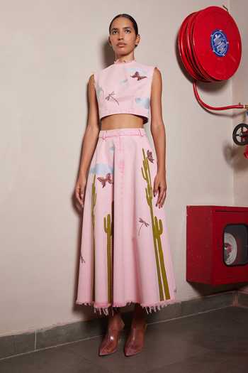 Shahin Mannan Embroidered Skirt 