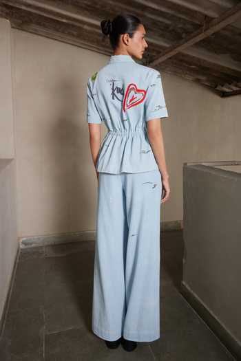 Shahin Mannan Art & Words Drawstring Top 