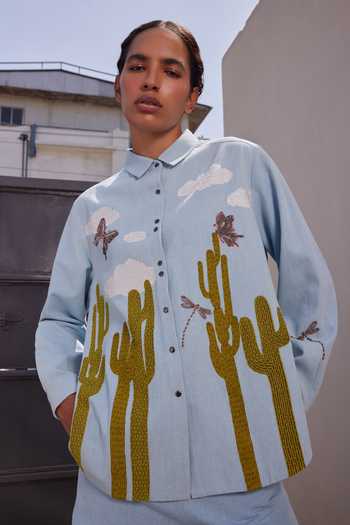 Shahin Mannan Cactus High Low Shirt 
