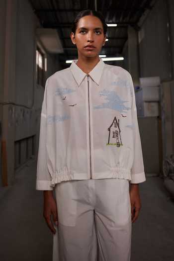 Shahin Mannan Outhouse Zipper Shacket 