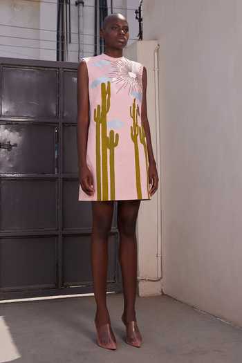 Shahin Mannan Cactus Sleeveless Mini Dress 