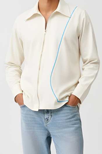Neora By Nehal Chopra Ivory Stripe Pattern Zip Shirt For Kids Online at Aza Fashions Neora By Nehal Chopra_Ivory Stripe Pattern Zip Shirt For Kids_Online_at_Aza_Fashions