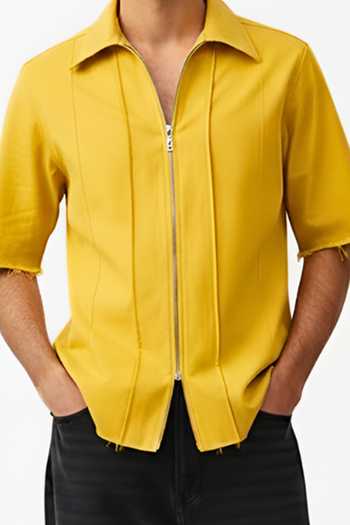 Neora By Nehal Chopra Yellow Pintuck Collared Shirt For Kids Online at Aza Fashions Neora By Nehal Chopra_Yellow Pintuck Collared Shirt For Kids_Online_at_Aza_Fashions