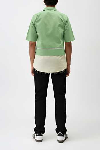 Neora By Nehal Chopra Colorblock Pintuck Shirt For Kids