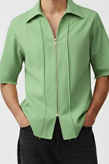 Neora By Nehal Chopra_Green Colorblock Pintuck Shirt For Kids_Online_at_Aza_Fashions
