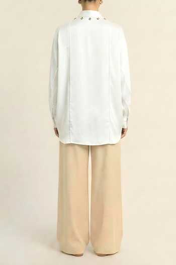 Neora By Nehal Chopra Ivory White Shirt For Kids