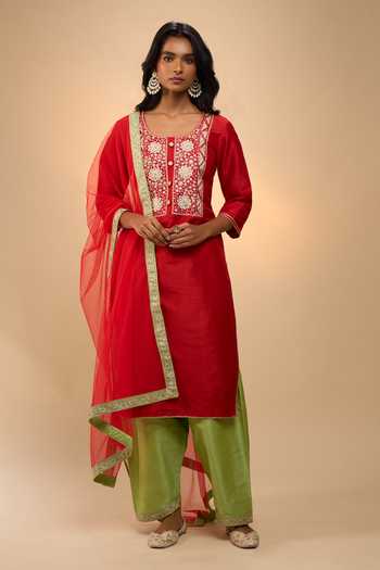 Samyukta Singhania Embroidered Yoke Kurta Set  