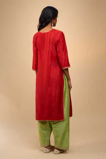Samyukta Singhania Embroidered Yoke Kurta Set  